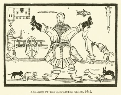 Emblems of the distracted times, 1642 by English School